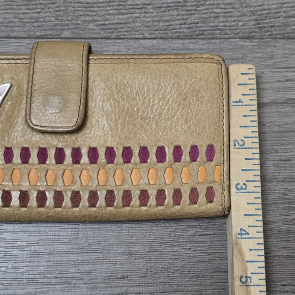 Fossil Wallet Bird Leather Colorful Fun Funky Boho - Picture 3 of 10
